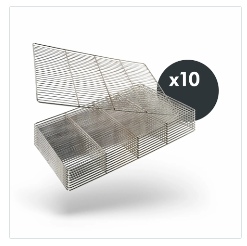 Lot de 10 Grilles plate inox