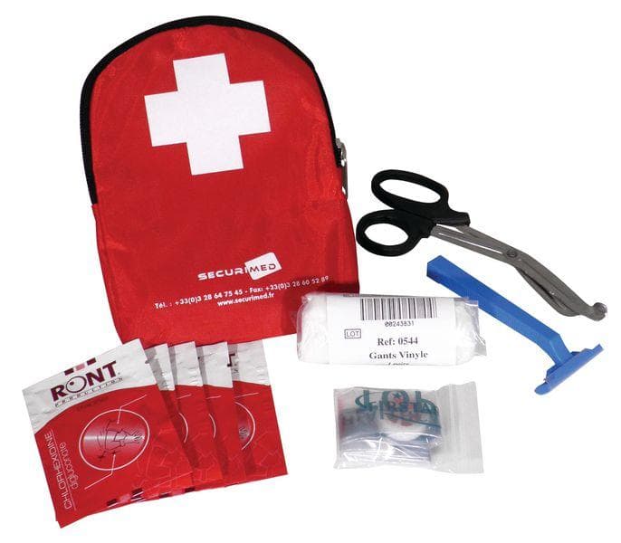 Kit de 1er secours pour réanimation d'urgence - 9 Pièces